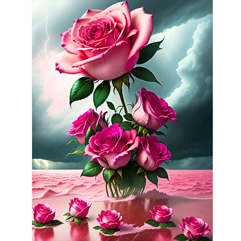 Drifting Roses - Full Round Drill Diamond Painting 30*40CM