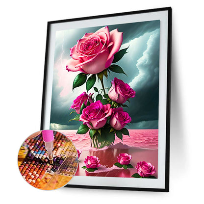 Drifting Roses - Full Round Drill Diamond Painting 30*40CM