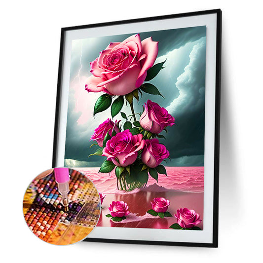 Drifting Roses - Full Round Drill Diamond Painting 30*40CM