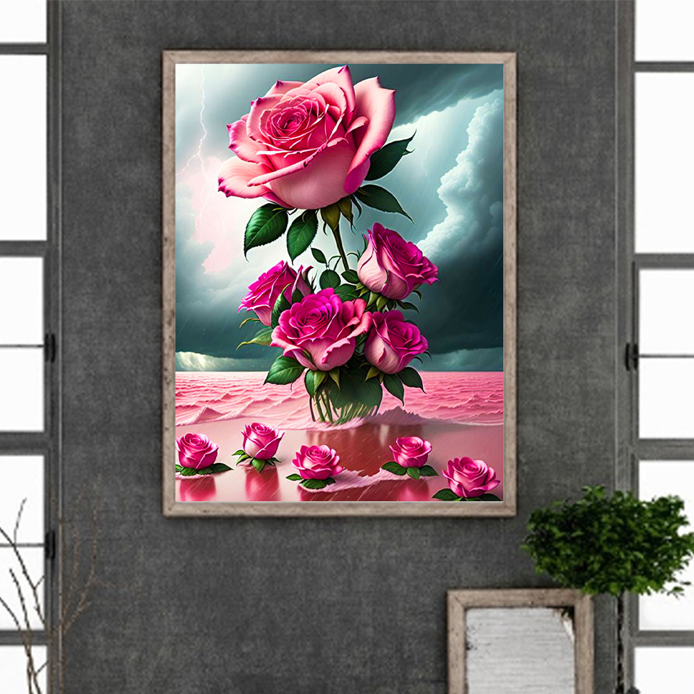 Drifting Roses - Full Round Drill Diamond Painting 30*40CM