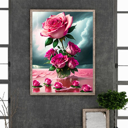 Drifting Roses - Full Round Drill Diamond Painting 30*40CM