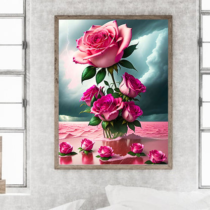 Drifting Roses - Full Round Drill Diamond Painting 30*40CM