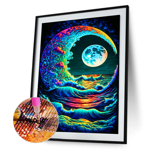 Color Under The Moon - Full Round Drill Diamond Painting 30*40CM