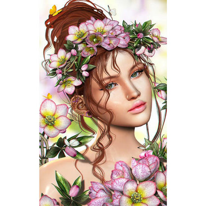 Flower Fairy - Full Round Drill Diamond Painting 30*50CM