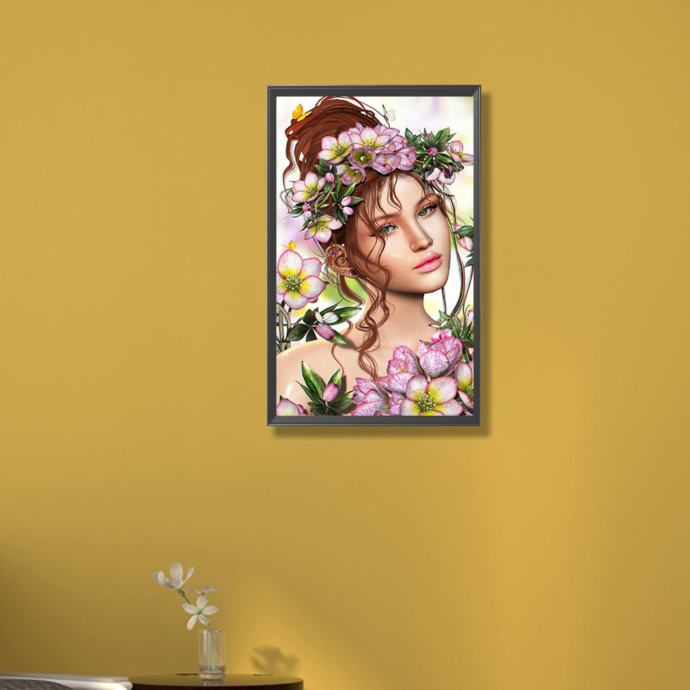 Flower Fairy - Full Round Drill Diamond Painting 30*50CM