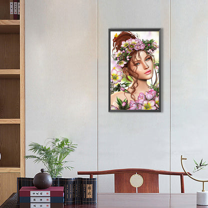 Flower Fairy - Full Round Drill Diamond Painting 30*50CM