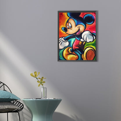 Painted Mickey Mouse - Full Round Drill Diamond Painting 40*50CM