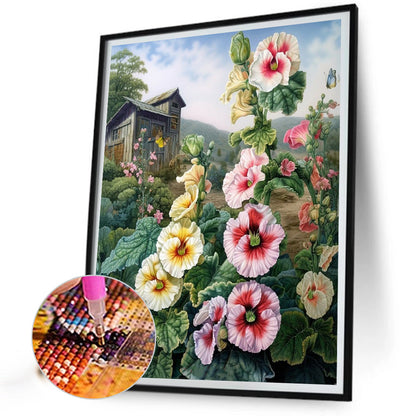 Hollyhock - Full Round Drill Diamond Painting 40*50CM