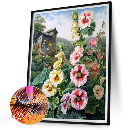 Hollyhock - Full Round Drill Diamond Painting 40*50CM