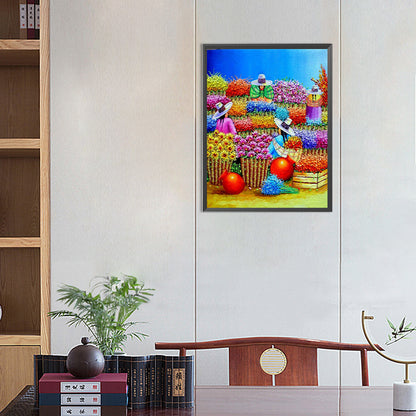 Flower Market - Full Round Drill Diamond Painting 40*50CM