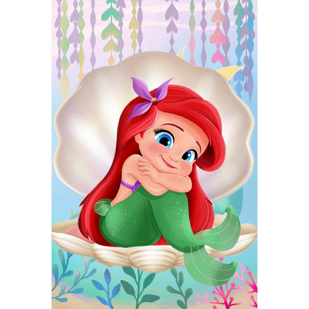 Mermaid Princess - Full Round Drill Diamond Painting 40*60CM