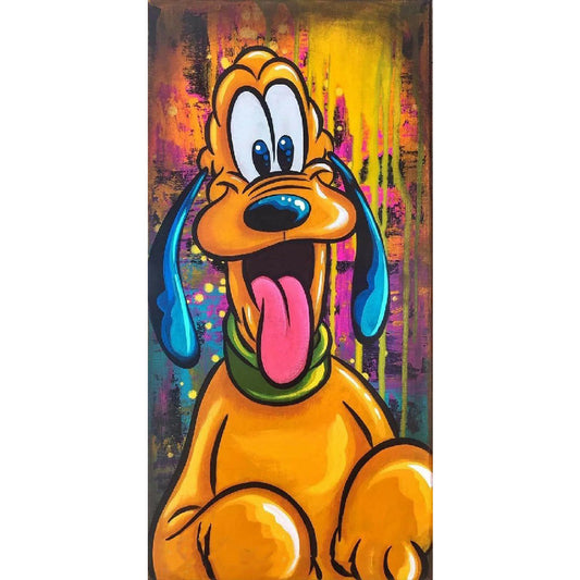 Painted Yellow Dog - Full Round Drill Diamond Painting 40*80CM