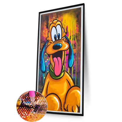 Painted Yellow Dog - Full Round Drill Diamond Painting 40*80CM