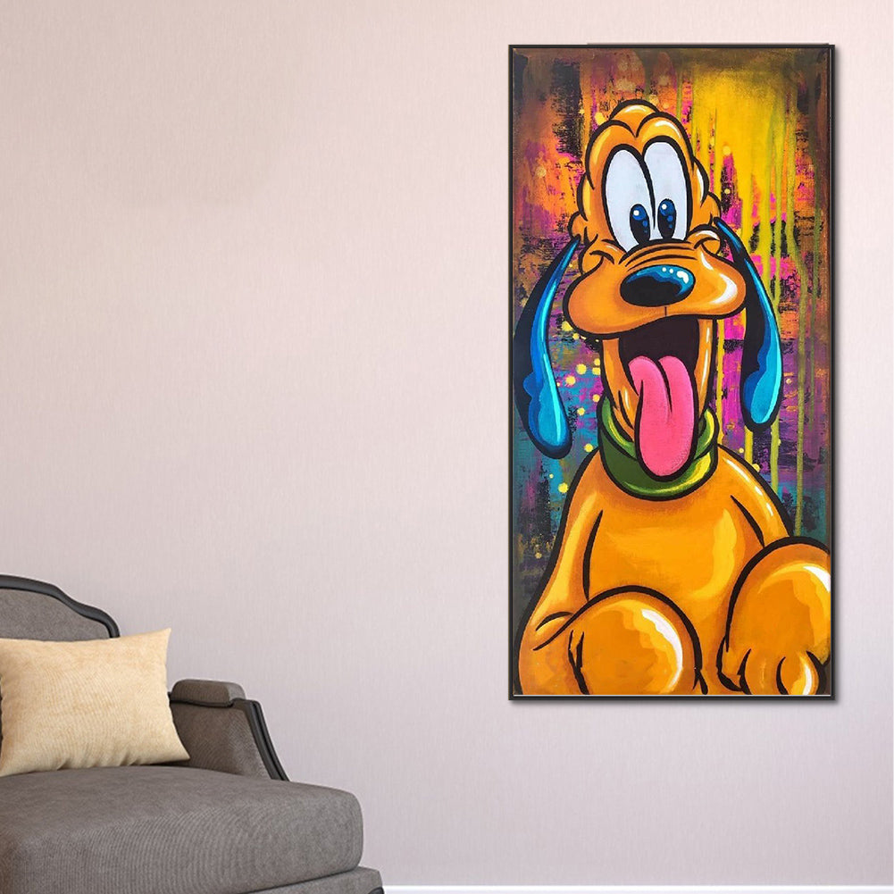 Painted Yellow Dog - Full Round Drill Diamond Painting 40*80CM
