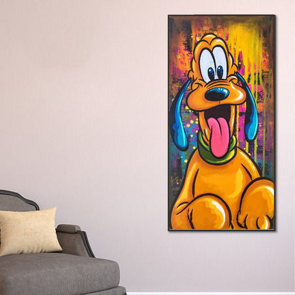 Painted Yellow Dog - Full Round Drill Diamond Painting 40*80CM
