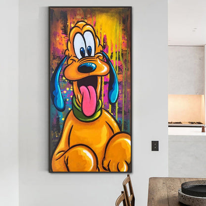 Painted Yellow Dog - Full Round Drill Diamond Painting 40*80CM