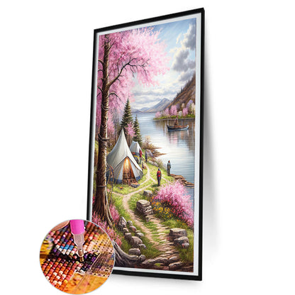 Peach Grove - Full Round Drill Diamond Painting 40*80CM