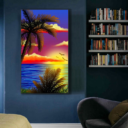 Beach Sunset - Full Round Drill Diamond Painting 45*80CM