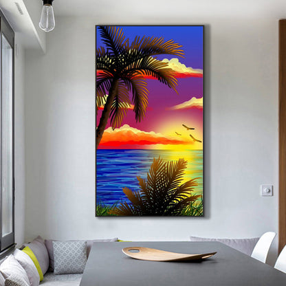 Beach Sunset - Full Round Drill Diamond Painting 45*80CM