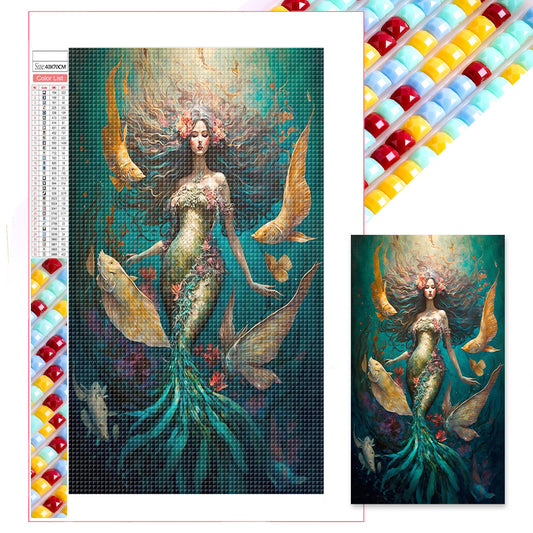 Mermaid - Full Square Drill Diamond Painting 40*70CM
