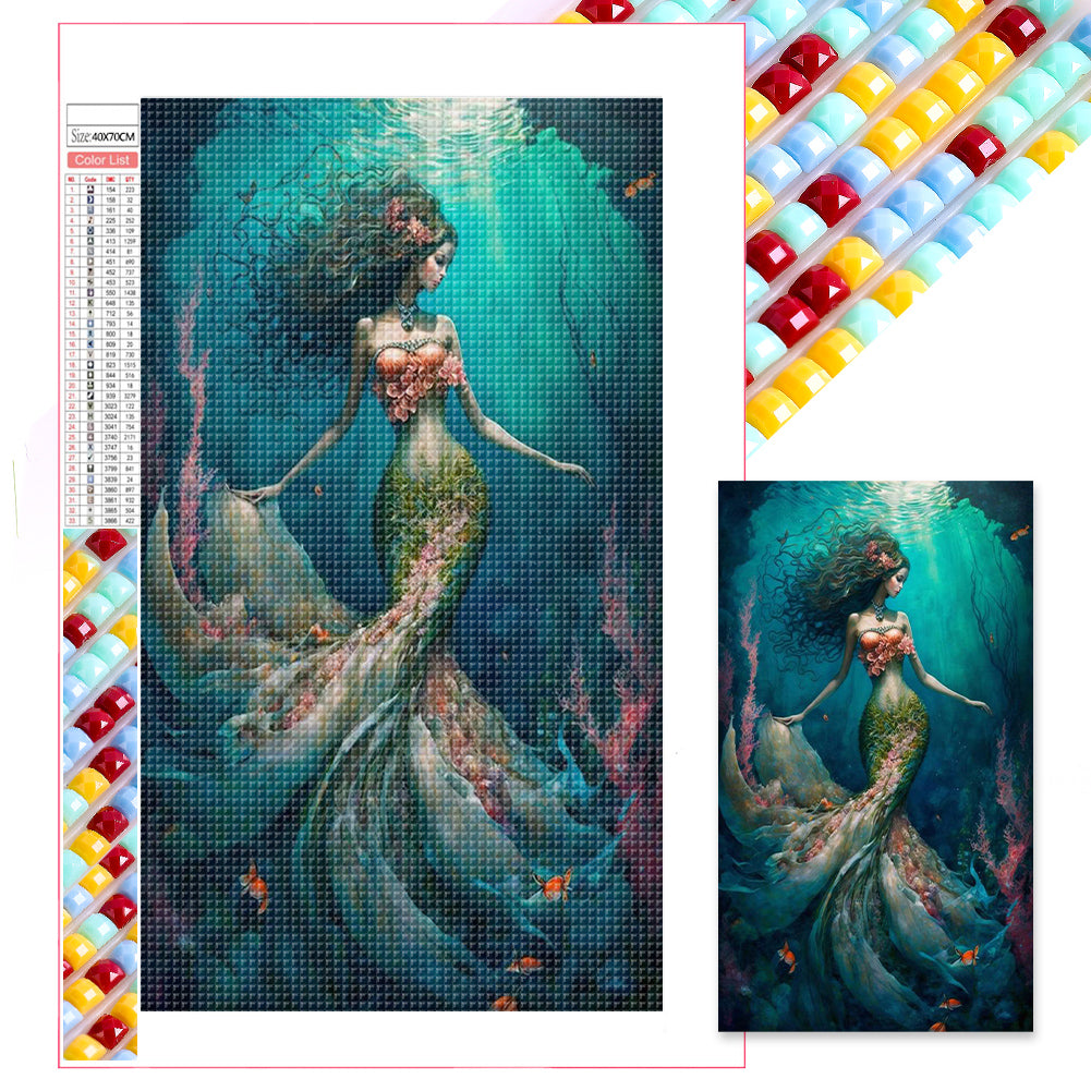 Mermaid - Full Square Drill Diamond Painting 40*70CM