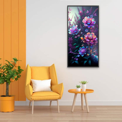 Purple Crystal Flower - Full Square Drill Diamond Painting 30*60CM