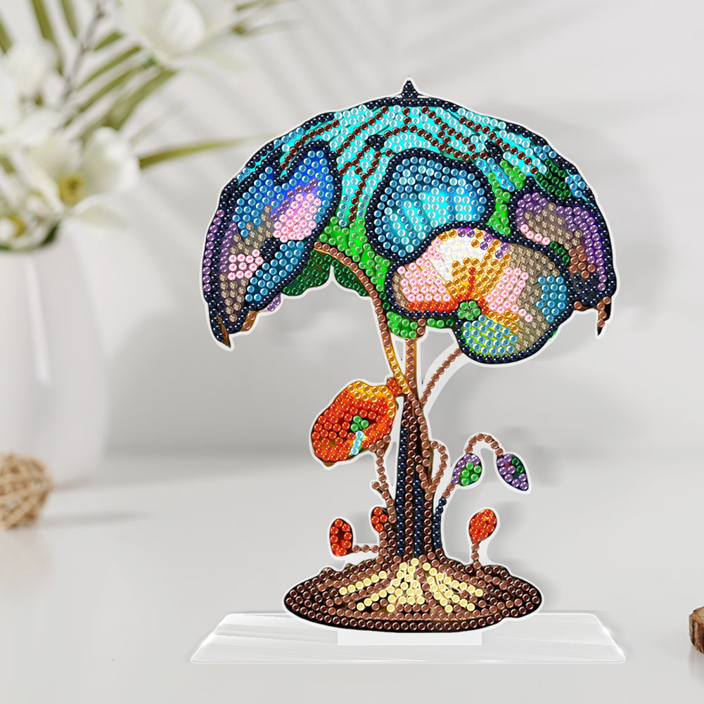 DIY Crystal Diamond Ornament Acrylic Mushroom Diamond Mosaic Ornaments Kids Gift