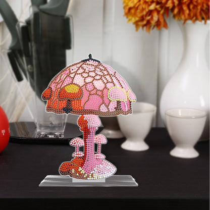 DIY Crystal Diamond Ornament Acrylic Mushroom Diamond Mosaic Ornaments Kids Gift