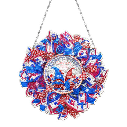 Resin Crystal Diamond Drawing Wreath Home Ornaments DIY Art Craft for Kids Adult