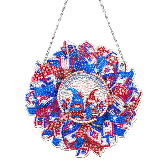 Resin Crystal Diamond Drawing Wreath Home Ornaments DIY Art Craft for Kids Adult