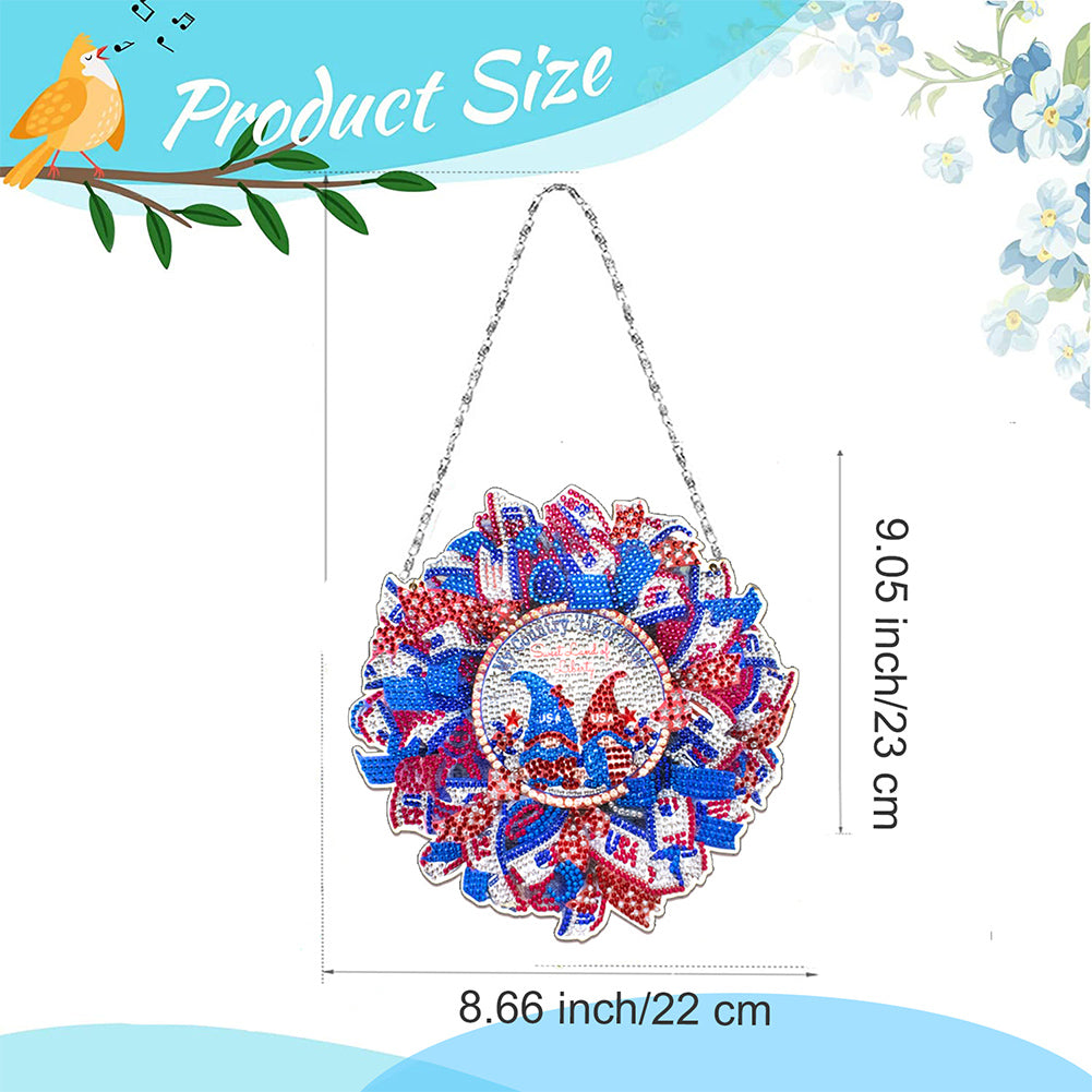 Resin Crystal Diamond Drawing Wreath Home Ornaments DIY Art Craft for Kids Adult