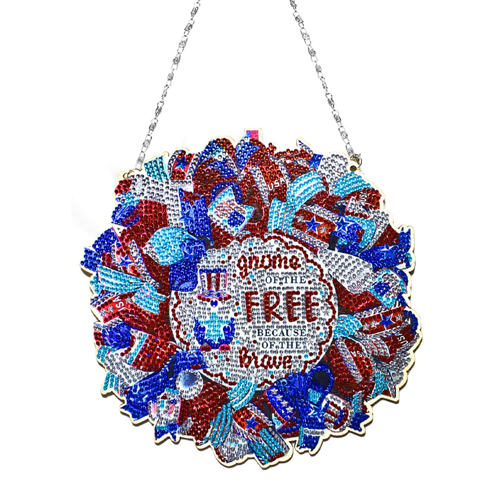 Resin Crystal Diamond Drawing Wreath Home Ornaments DIY Art Craft for Kids Adult