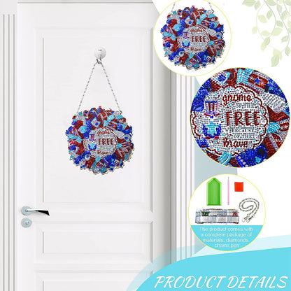 Resin Crystal Diamond Drawing Wreath Home Ornaments DIY Art Craft for Kids Adult