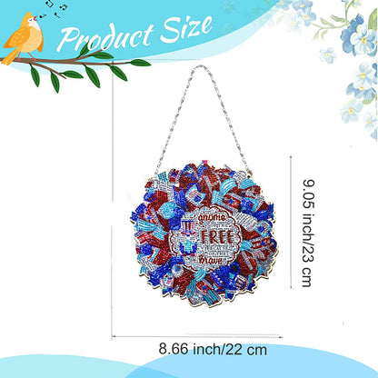Resin Crystal Diamond Drawing Wreath Home Ornaments DIY Art Craft for Kids Adult