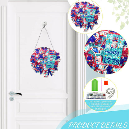 Resin Crystal Diamond Drawing Wreath Home Ornaments DIY Art Craft for Kids Adult