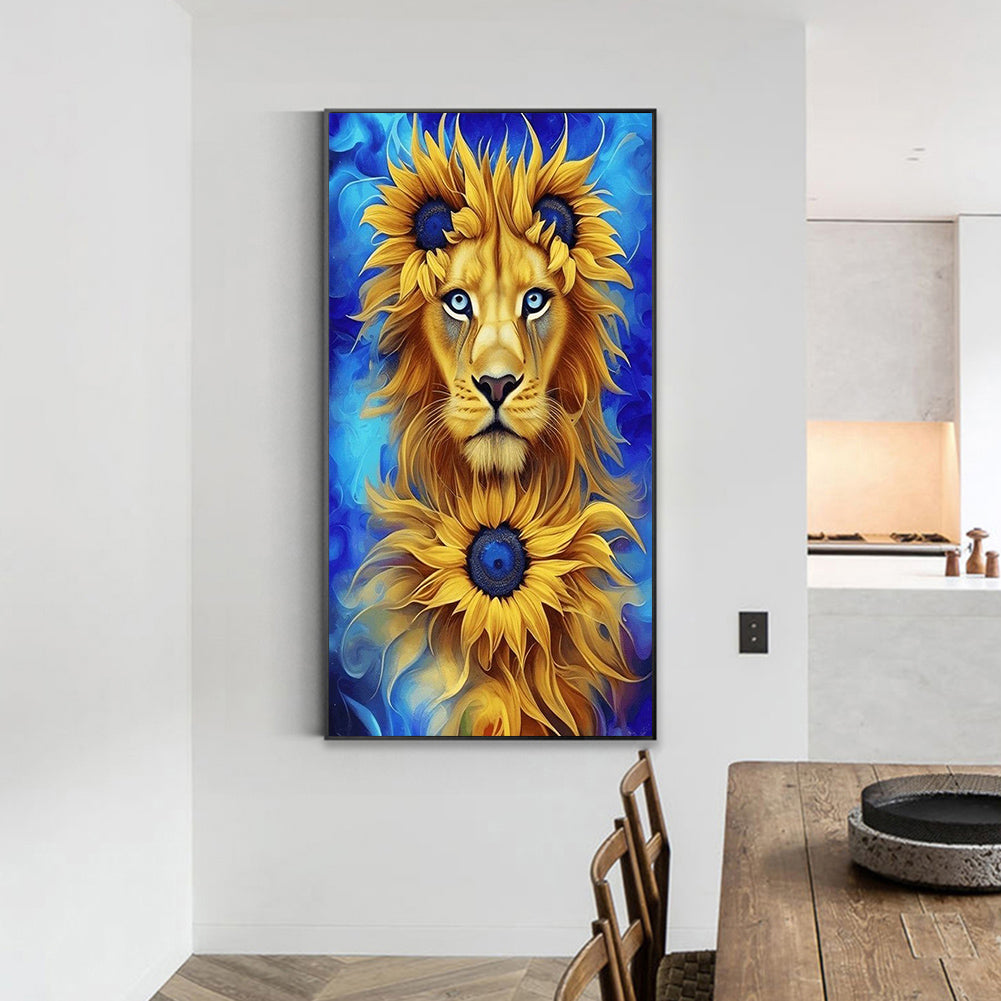 Sunflower Lion - Full Round Drill Diamond Painting 40*70CM