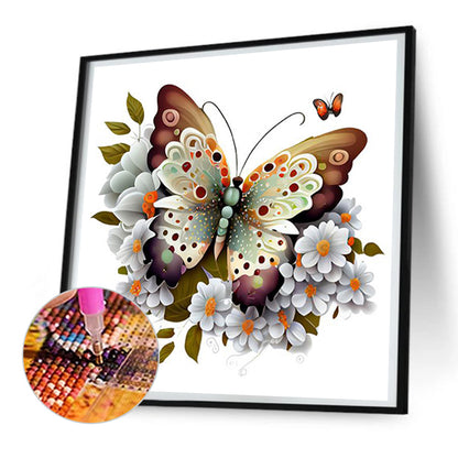 Butterfly - Full Round Drill Diamond Painting 30*30CM