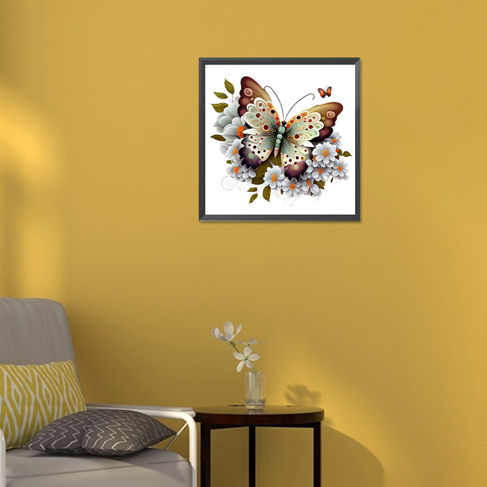 Butterfly - Full Round Drill Diamond Painting 30*30CM