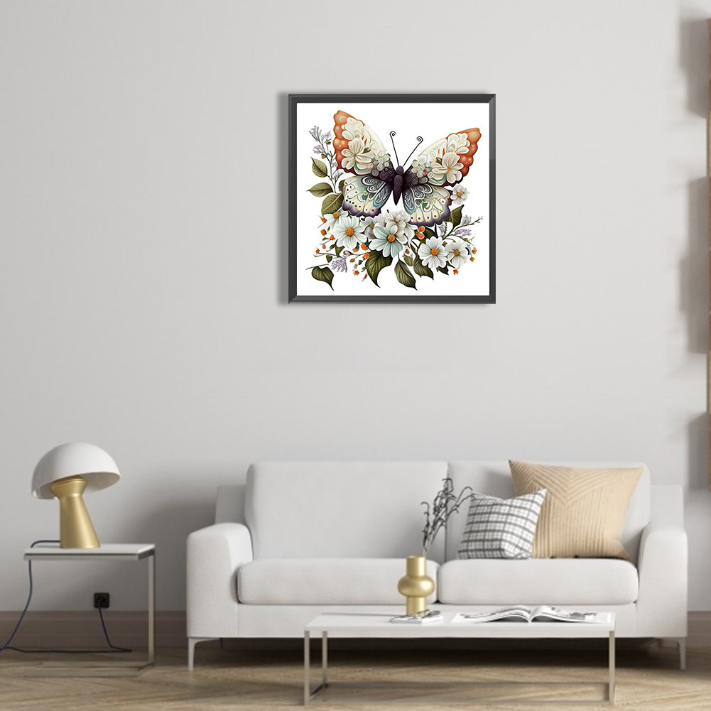 Butterfly - Full Round Drill Diamond Painting 30*30CM