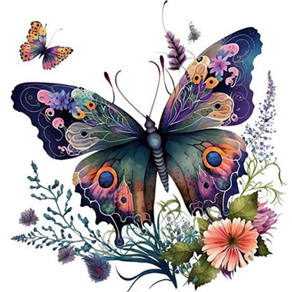 Butterfly - Full Round Drill Diamond Painting 30*30CM