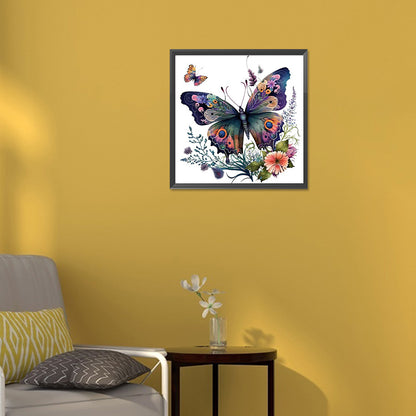 Butterfly - Full Round Drill Diamond Painting 30*30CM