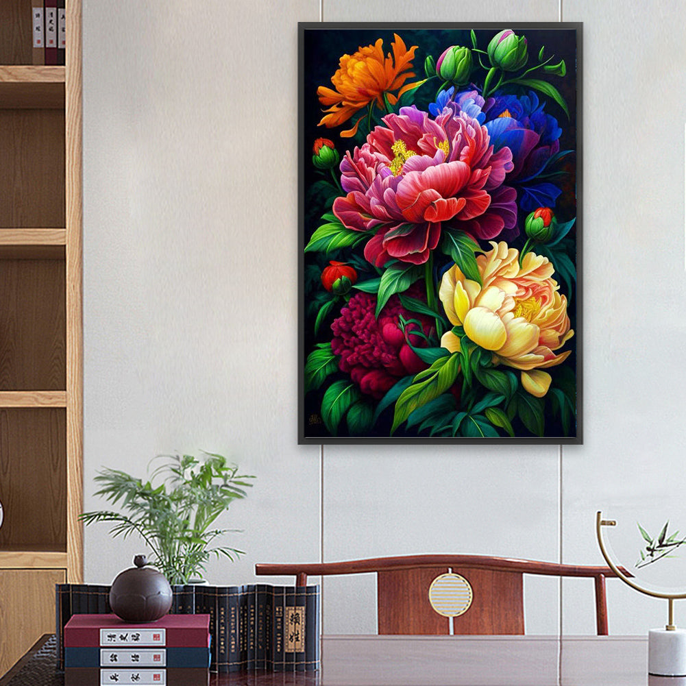 Hibiscus Bloom - Full Square Drill Diamond Painting 40*60CM