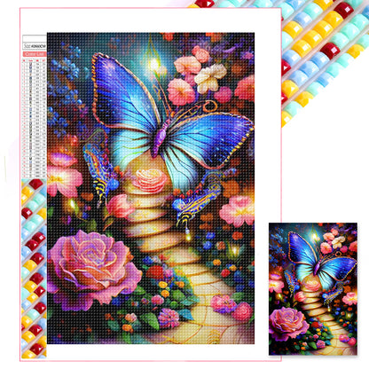 Butterfly Garden Path - Full Square Drill Diamond Painting 40*60CM