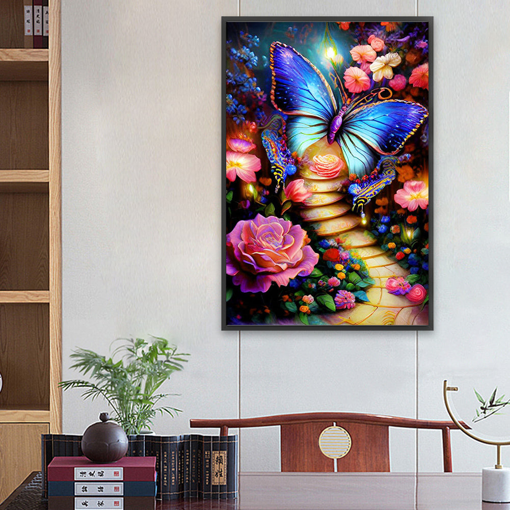 Butterfly Garden Path - Full Square Drill Diamond Painting 40*60CM