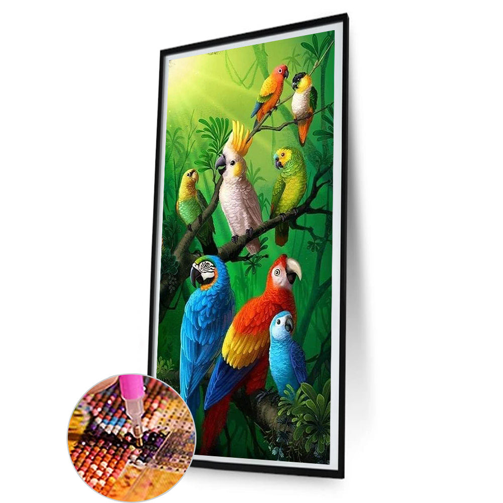 Parrot - Full Round Drill Diamond Painting 40*80CM