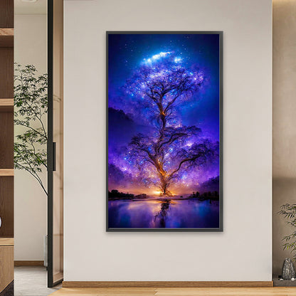 Aurora Star Tree - Full Square Drill Diamond Painting 40*70CM