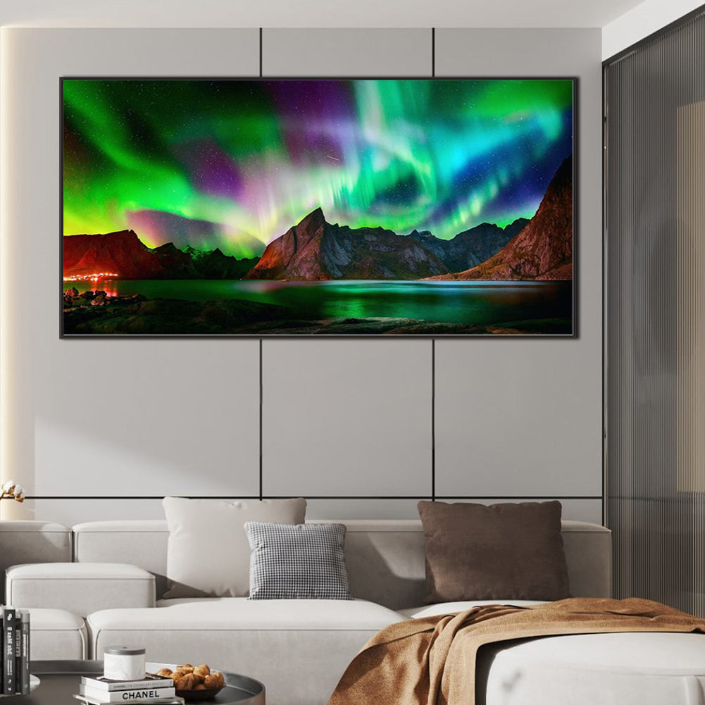 Night Aurora - Full Square Drill Diamond Painting 80*40CM