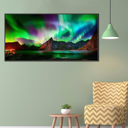 Night Aurora - Full Square Drill Diamond Painting 80*40CM