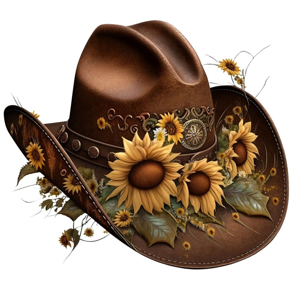 Cowboy Hat - Full Round Drill Diamond Painting 30*30CM