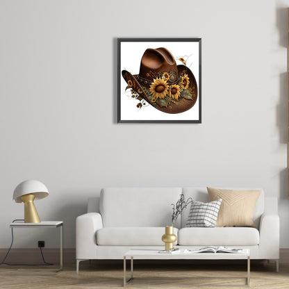Cowboy Hat - Full Round Drill Diamond Painting 30*30CM
